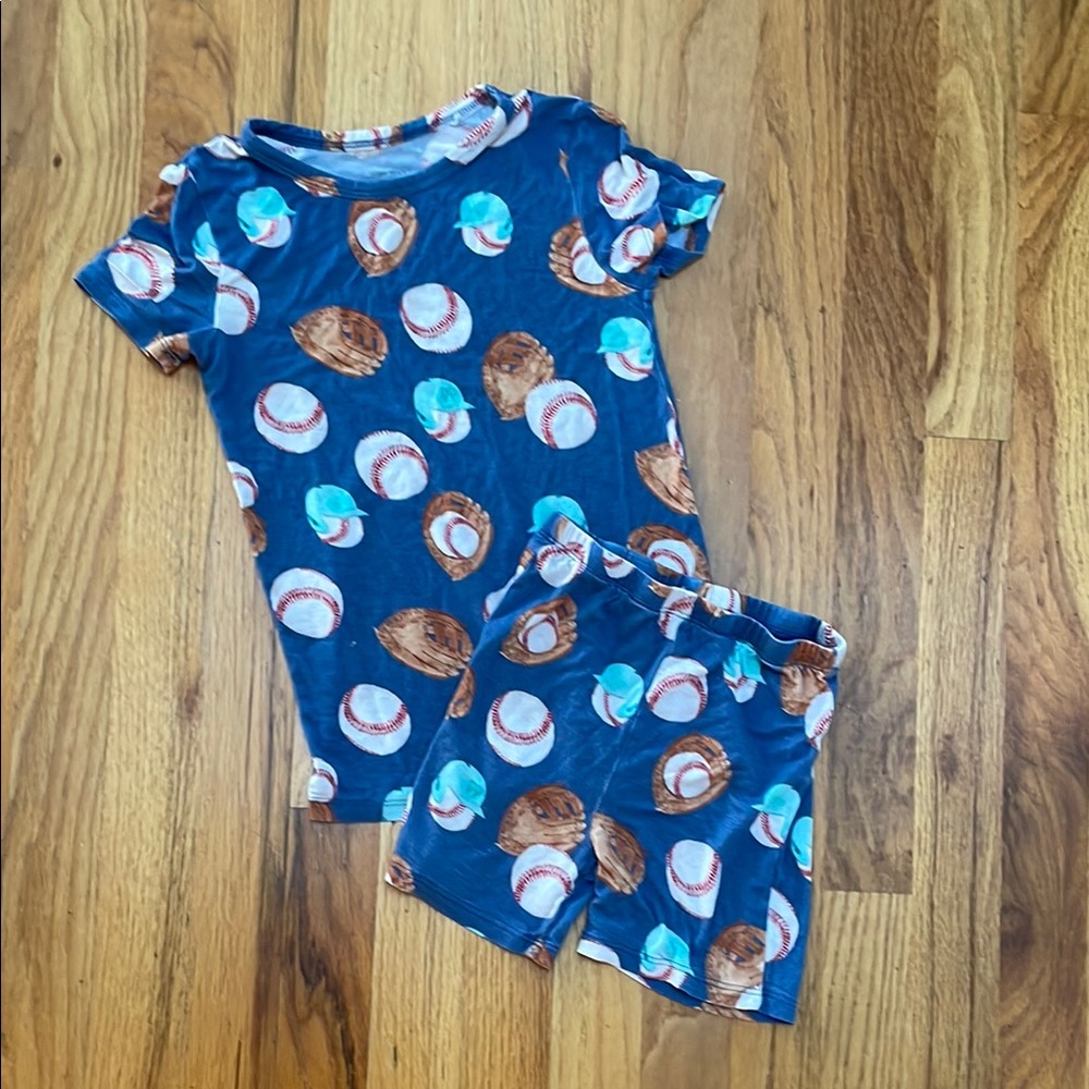 Posh Peanut Baseball Print Bamboo Pajamas
